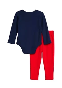 Baby Boys Holiday Dog Bodysuit and Pants Set