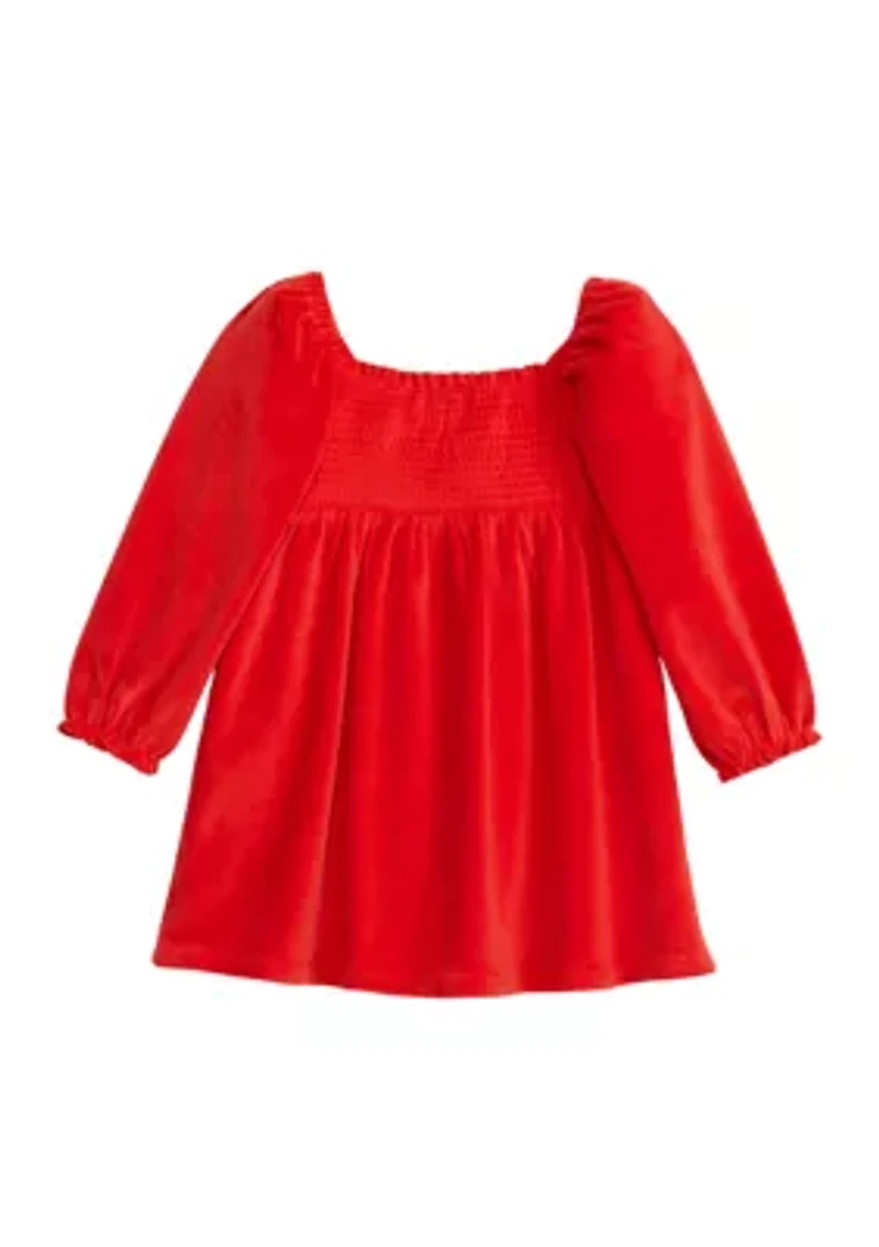Baby Girls Balloon Sleeve Square Neck Top
