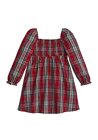 Baby Girls Cotton Plaid Smocked Dress