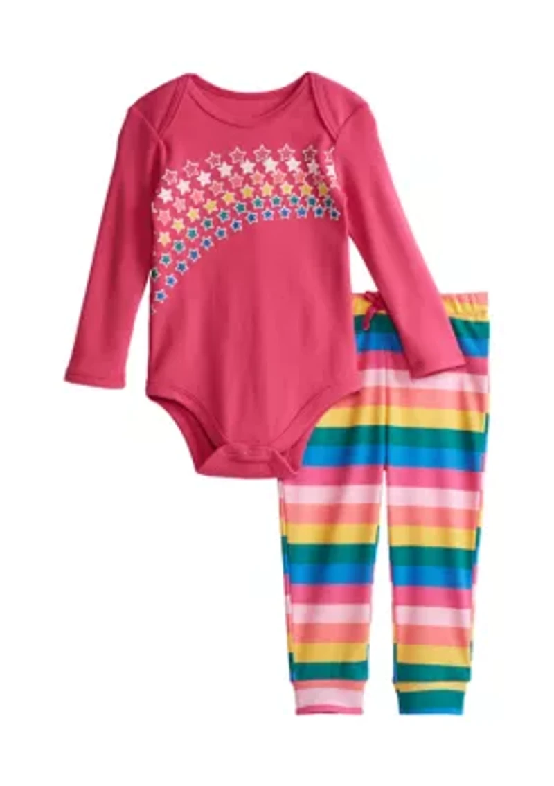 Baby Girls Long Sleeve Ruffle Animal Set
