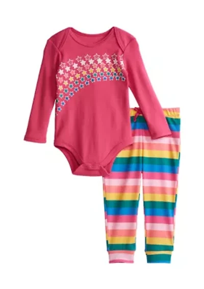 Baby Girls Long Sleeve Ruffle Animal Set