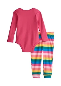 Baby Girls Long Sleeve Ruffle Animal Set