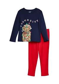 Toddler Boys Holiday Dog Set