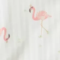 Toddler Girls Flamingo Shirt and Shorts Pajama Set with Headband