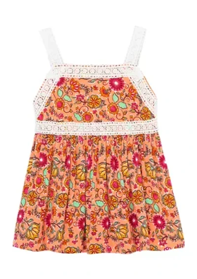 Baby Girls Floral Lace Trim Tank
