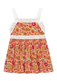 Baby Girls Floral Lace Trim Tank