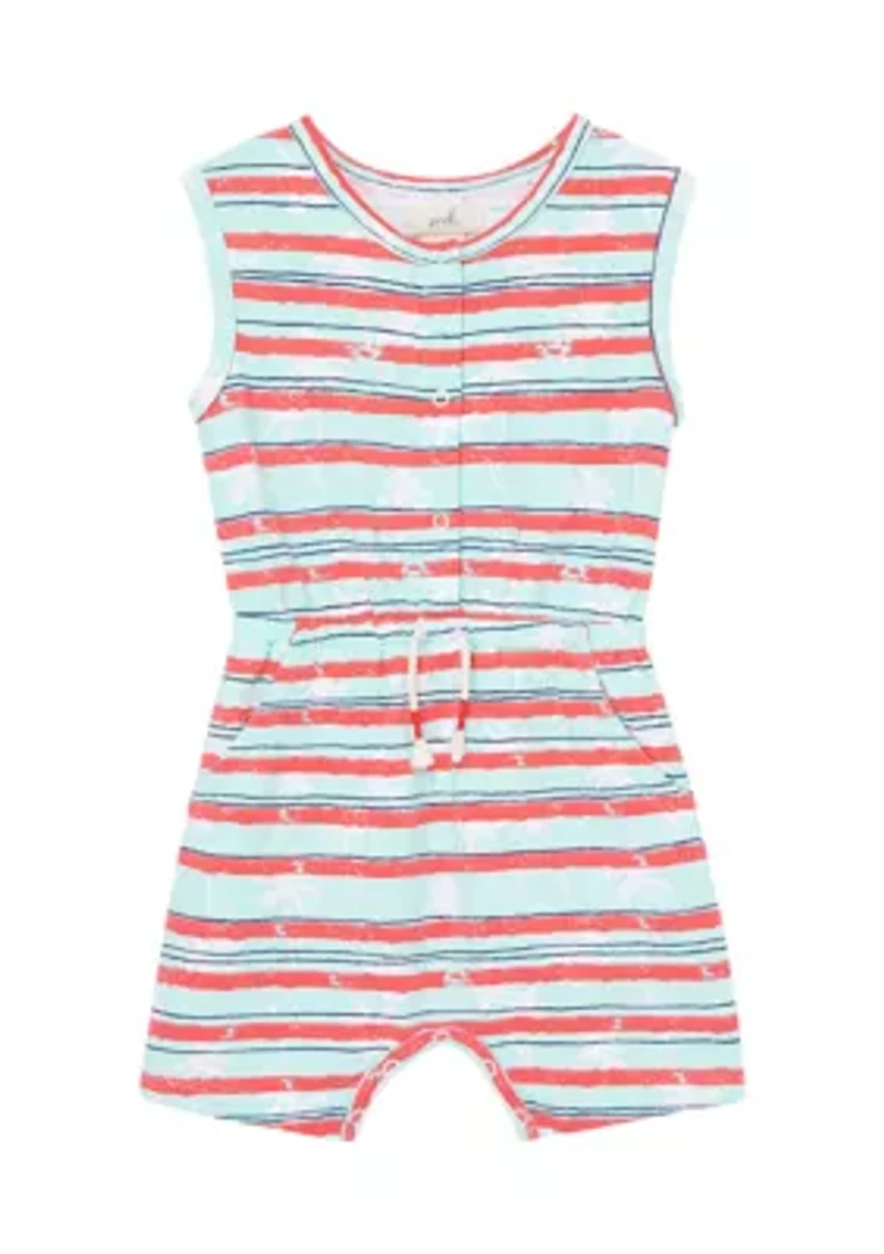 Baby Boys Palm Tree Stripe Romper