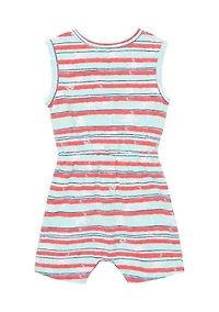 Baby Boys Palm Tree Stripe Romper