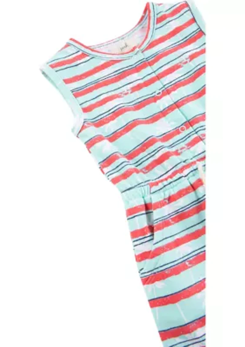 Baby Boys Palm Tree Stripe Romper