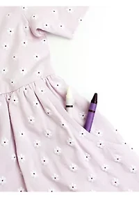 Baby Girls Dainty Buds Printed Knit Dress