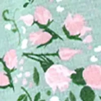 Baby Girls Tea Roses Square Neck Knit Tank Top