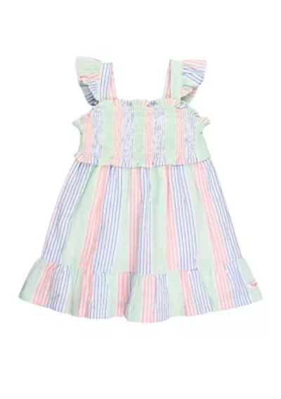 Toddler Girls Multicolor Seersucker Smocked Dress