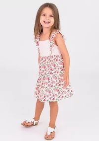 Toddler Girls English Roses Ruffle Dress