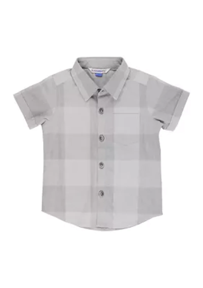 Toddler Boys Plaid Short Sleeve Button Down Shirt