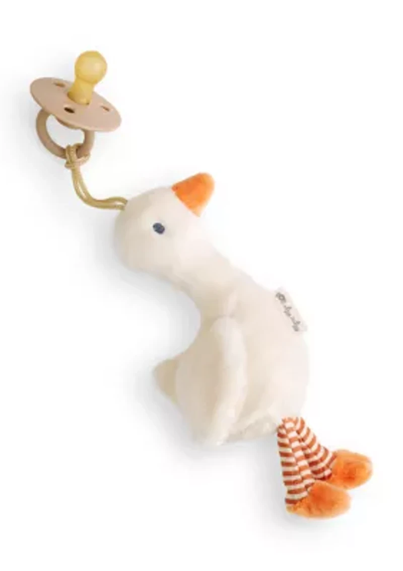 Bitzy Pal™ Goose Plush Lovey and Pacifier
