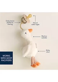 Bitzy Pal™ Goose Plush Lovey and Pacifier 