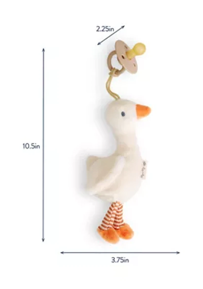 Bitzy Pal™ Goose Plush Lovey and Pacifier