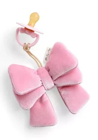Bitzy Pal™ Bow Push Lovey and Pacifier
