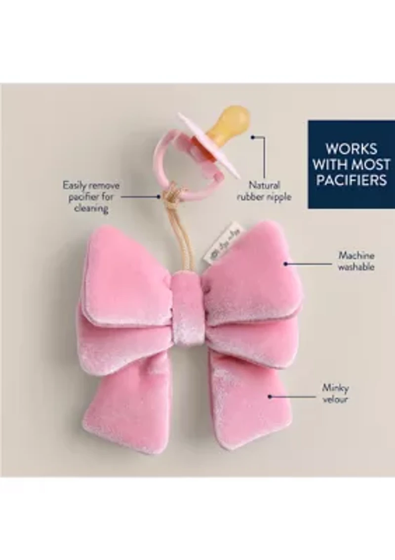 Bitzy Pal™ Bow Push Lovey and Pacifier