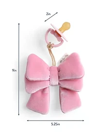 Bitzy Pal™ Bow Push Lovey and Pacifier