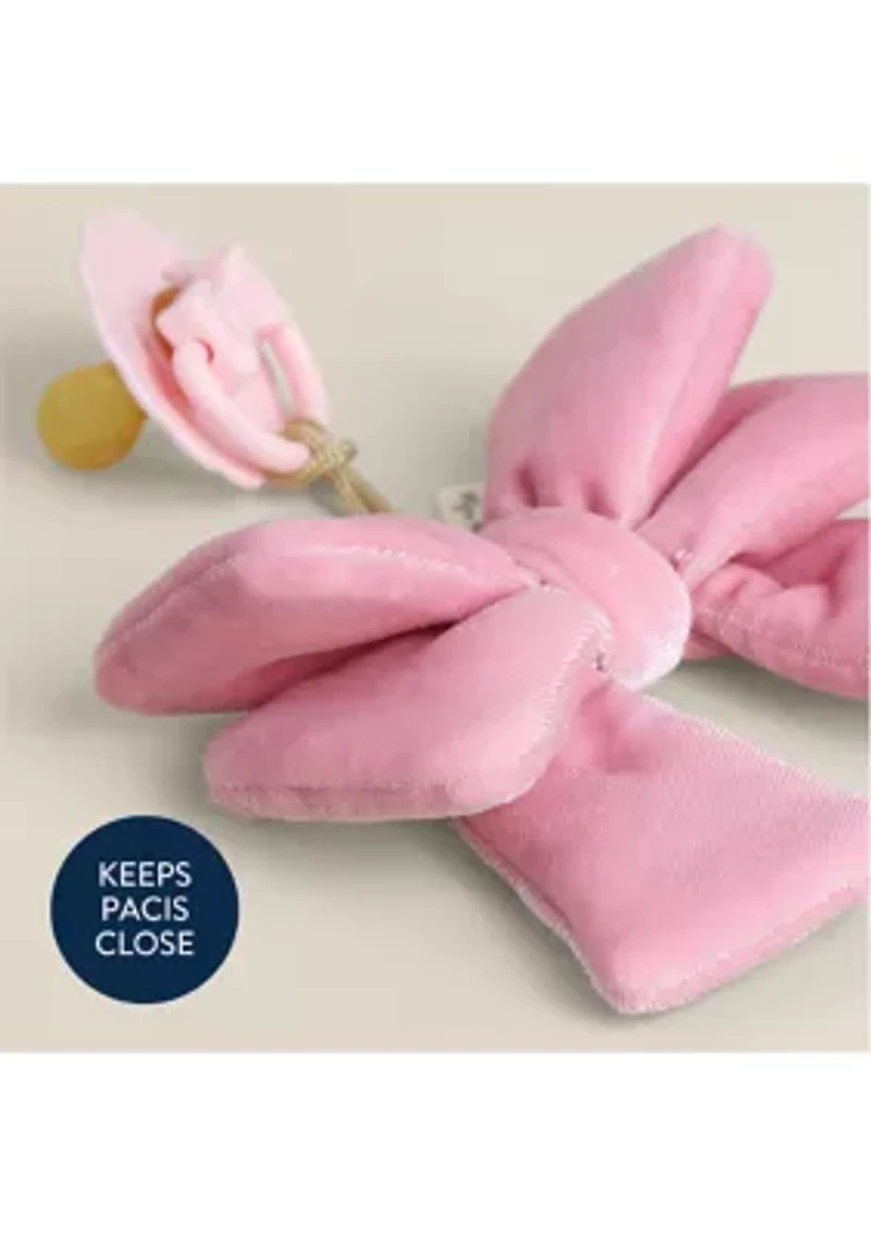 Bitzy Pal™ Bow Push Lovey and Pacifier