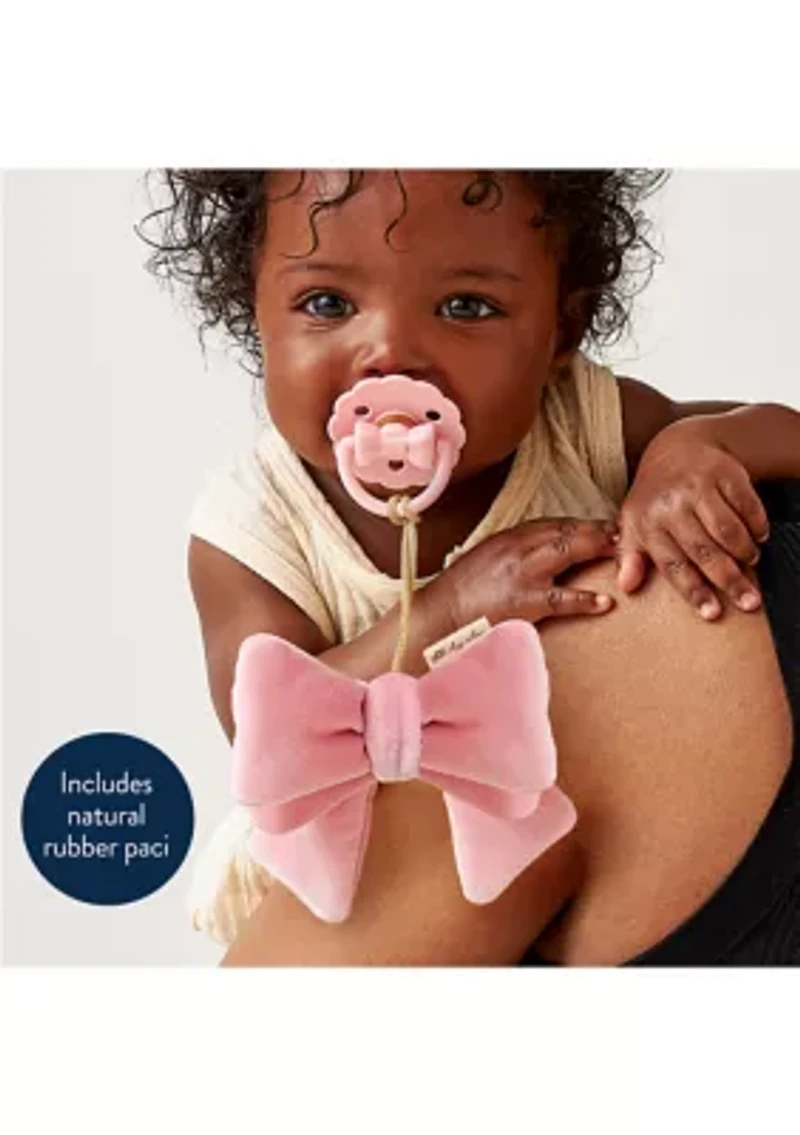 Bitzy Pal™ Bow Push Lovey and Pacifier