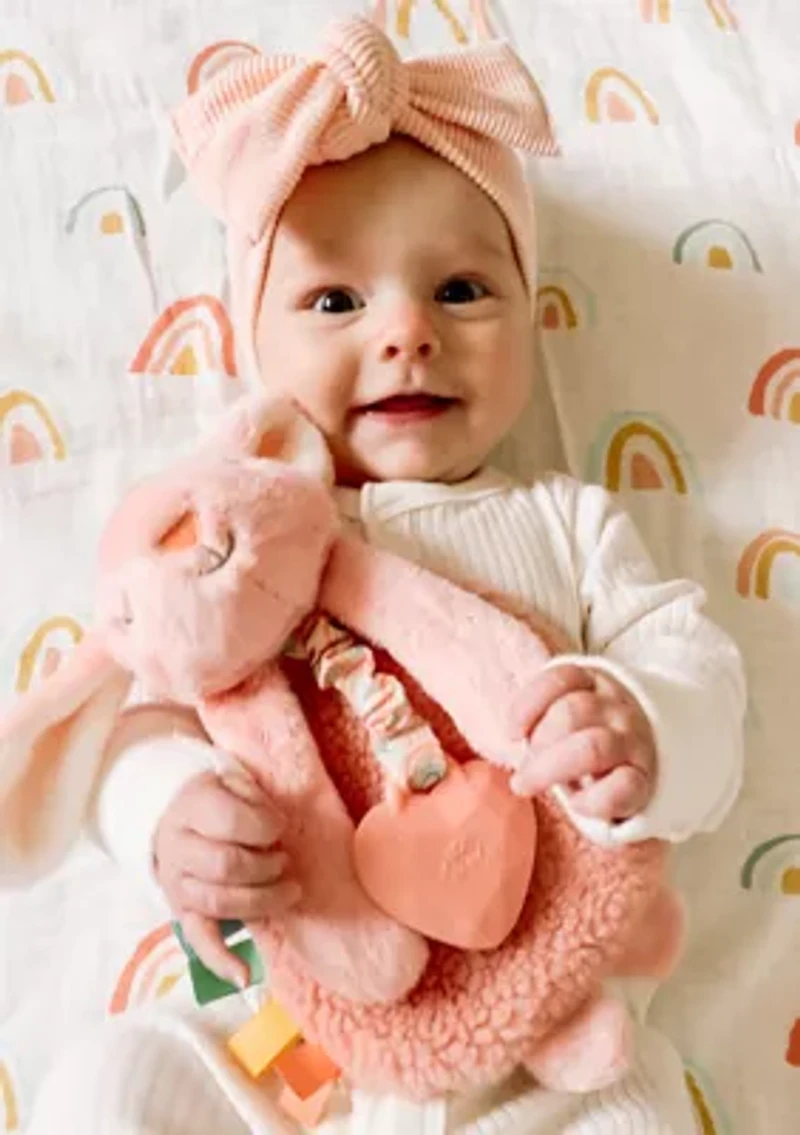 Baby Bunny Lovey Plush Teether Toy 
