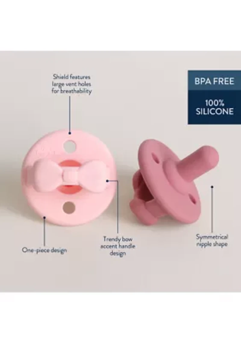 Baby Bow Sweetie Soother - 2 Pack