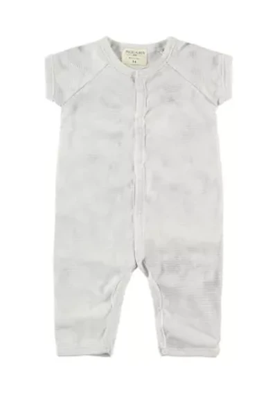 Baby Girls Short Raglan Sleeve Tie Dye Striped romper