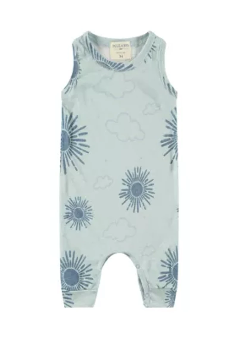 Baby Boys Sun Print Henley Romper