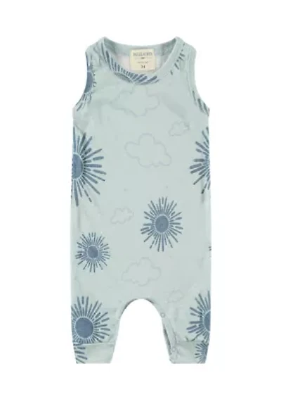 Baby Boys Sun Print Henley Romper