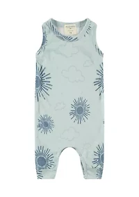 Baby Boys Sun Print Henley Romper