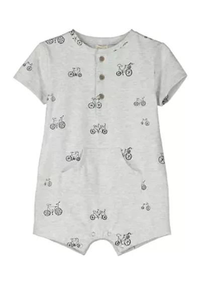 Baby Boys Bicycle Print Romper
