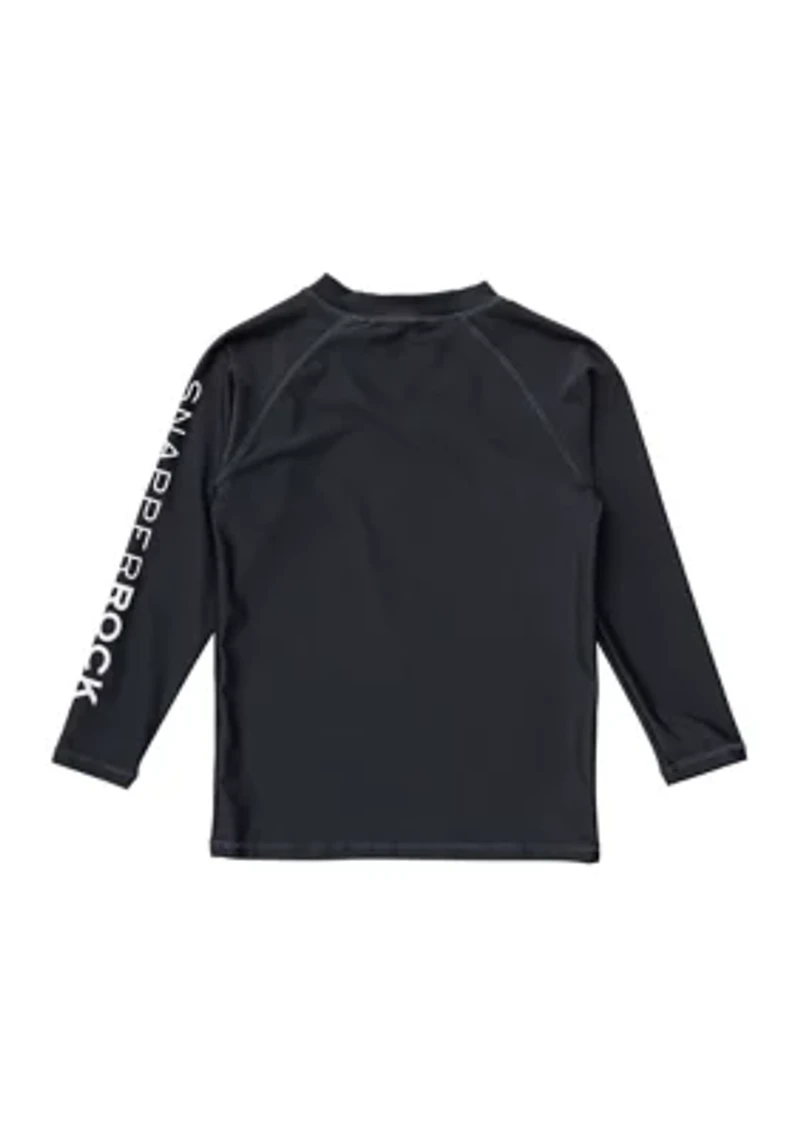 Boys Toddler Slate Arm Band Long Sleeve Rash Top