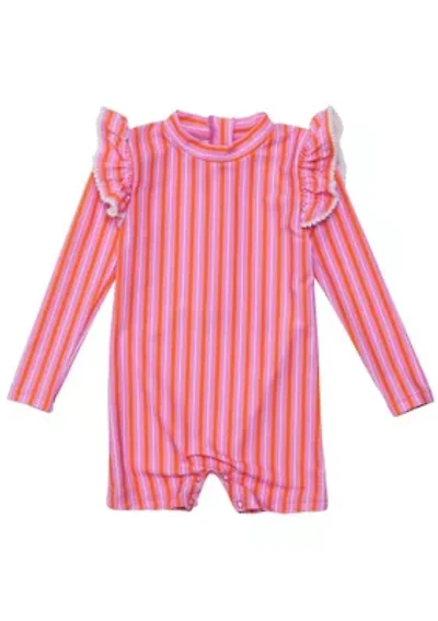 Stripy Sunset Sustainable LS Sunsuit