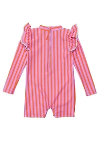 Stripy Sunset Sustainable LS Sunsuit