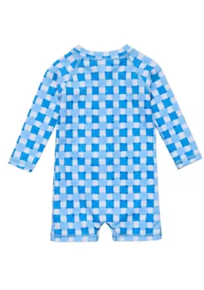 Snapper Rock Ocean Grid LS Sunsuit
