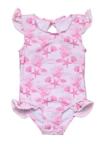 Snapper Rock Pink Lagoon Frill Swimsuit