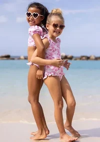 Snapper Rock Pink Lagoon Frill Swimsuit