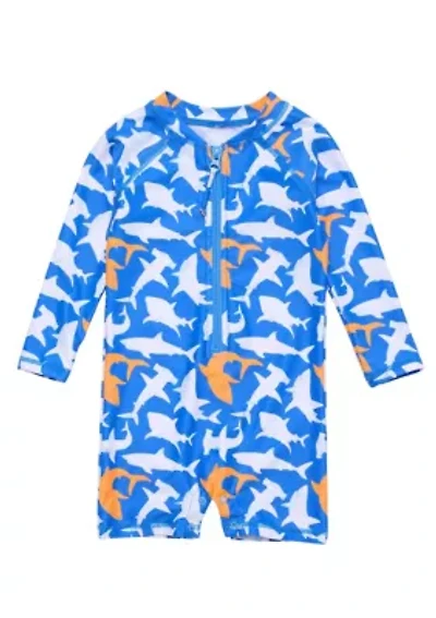Snapper Rock Shark Squad LS Sunsuit