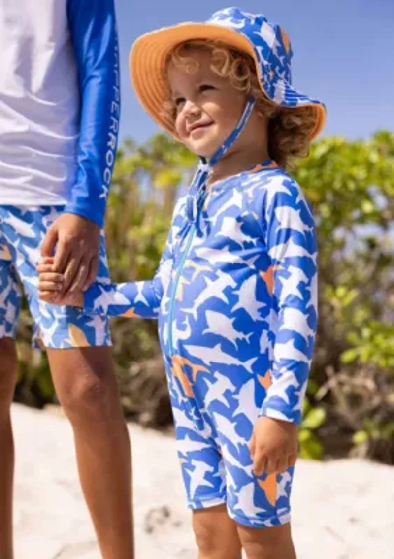 Snapper Rock Shark Squad LS Sunsuit