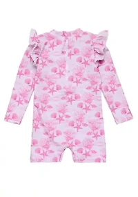 Snapper Rock Pink Lagoon LS Sunsuit