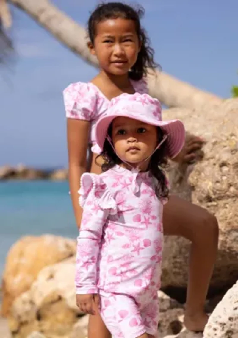 Snapper Rock Pink Lagoon LS Sunsuit