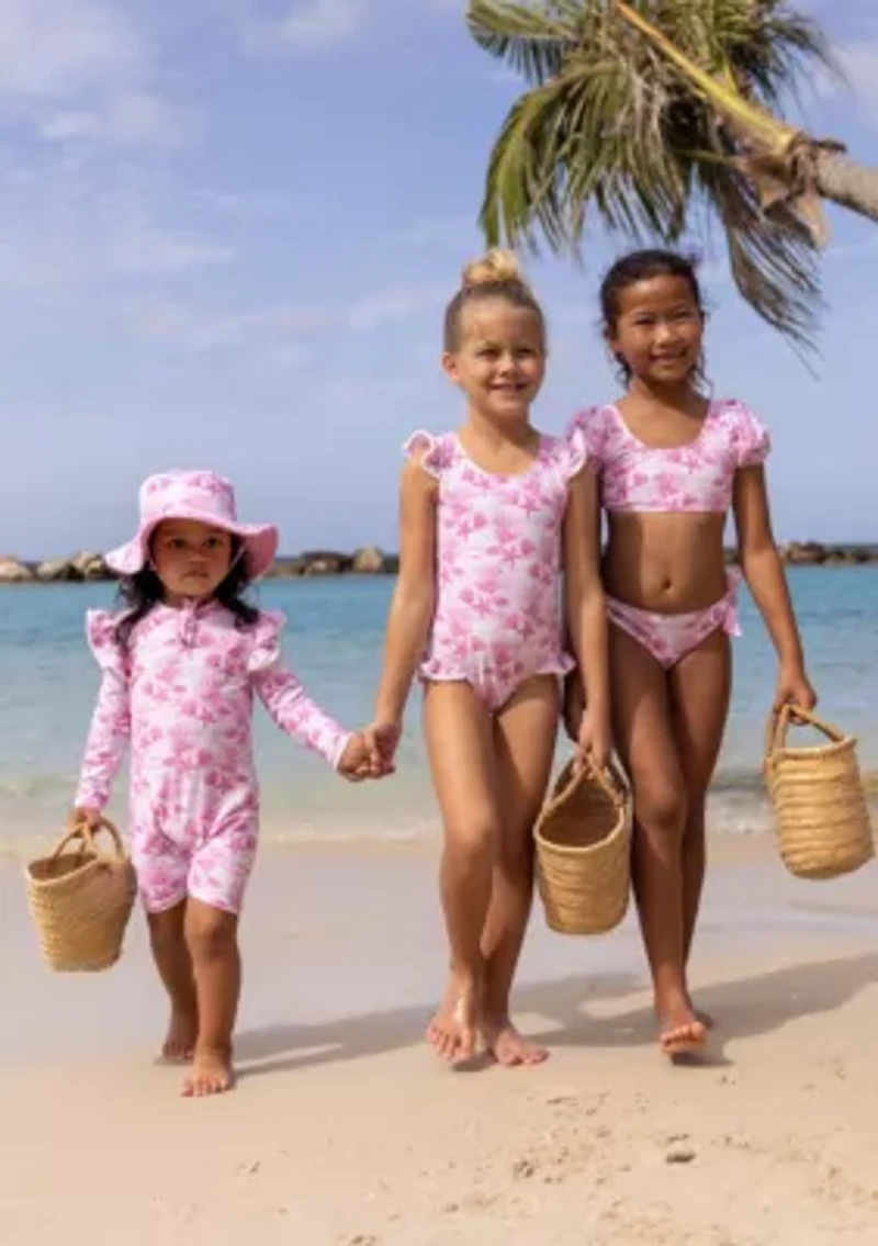 Snapper Rock Pink Lagoon LS Sunsuit