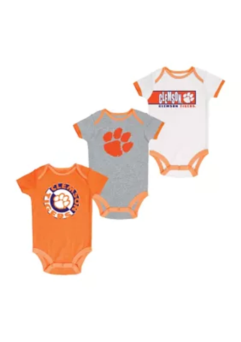 NCAA Clemson Tigers 3-Pack of Bodysuits