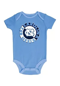 NCAA North Carolina Tar Heels 3-Pack of Bodysuits
