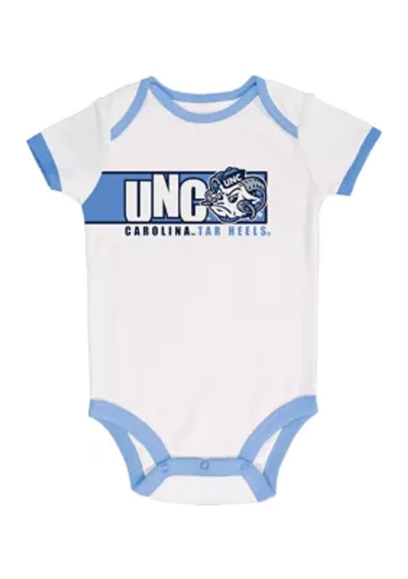 NCAA North Carolina Tar Heels 3-Pack of Bodysuits