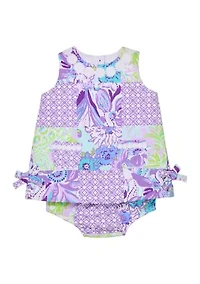 Baby Girls Shift Dress with Bloomer