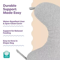 Anywhere Support Travel Nursing Pillow Gray