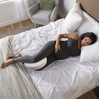 Boppy Organic Cotton Pregnancy Support Wedge Pillow Biscotti Liquid Stripe